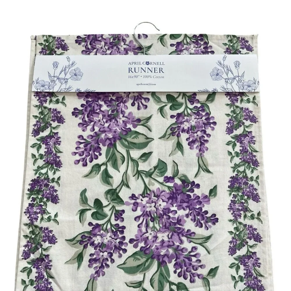 NWT April Cornell Lilac Festival Table Runner